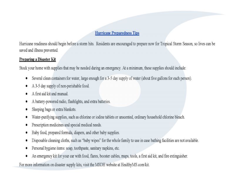 Preparing a Disaster Kit