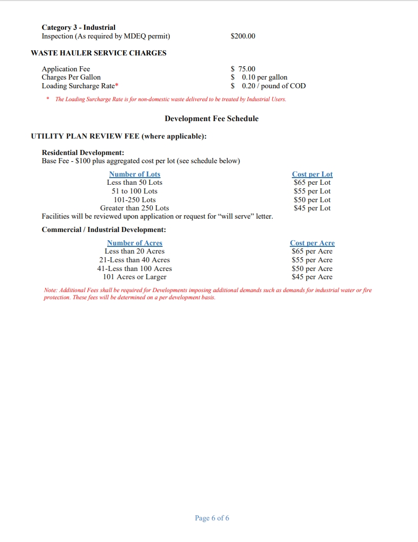 Appendix A Fees and Rates Page 6