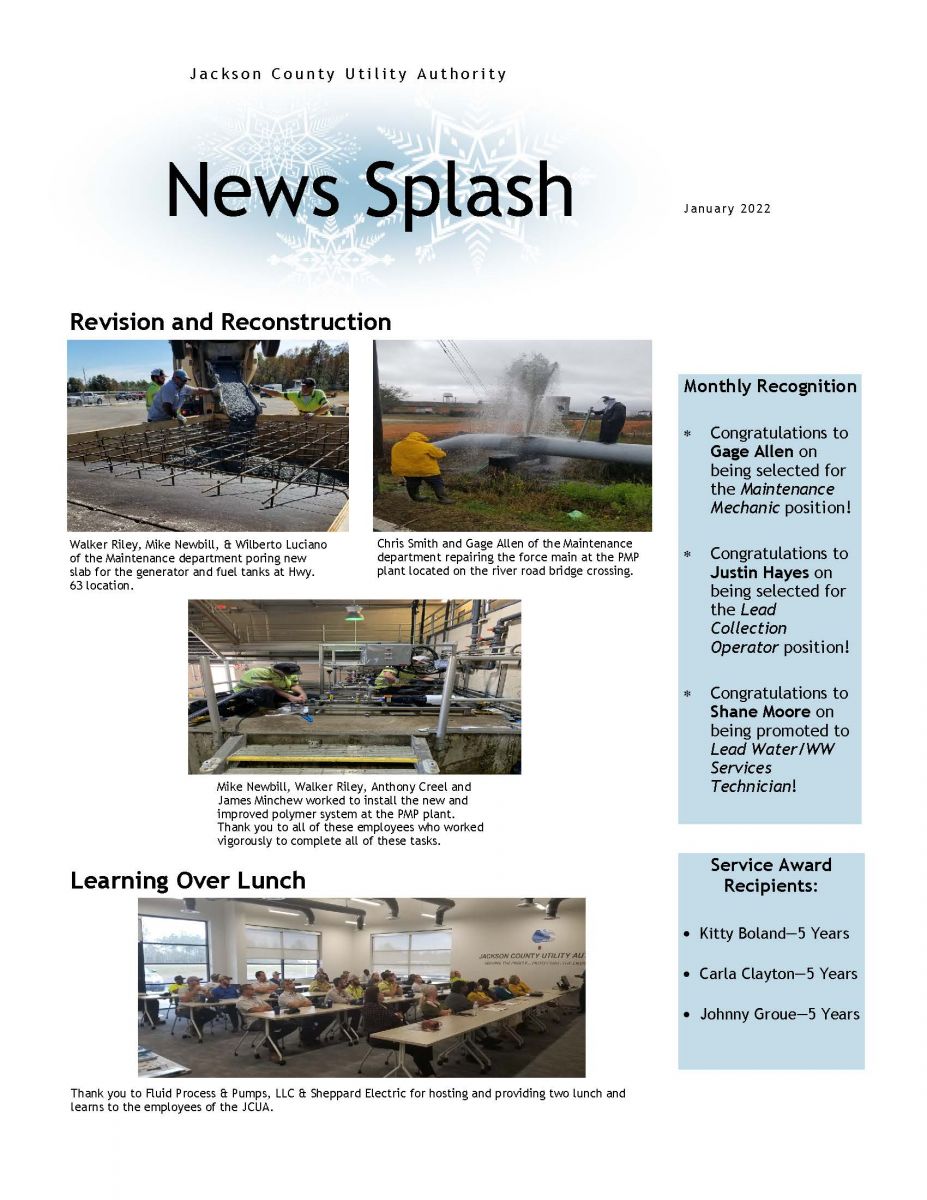 January 2022 Newsletter
